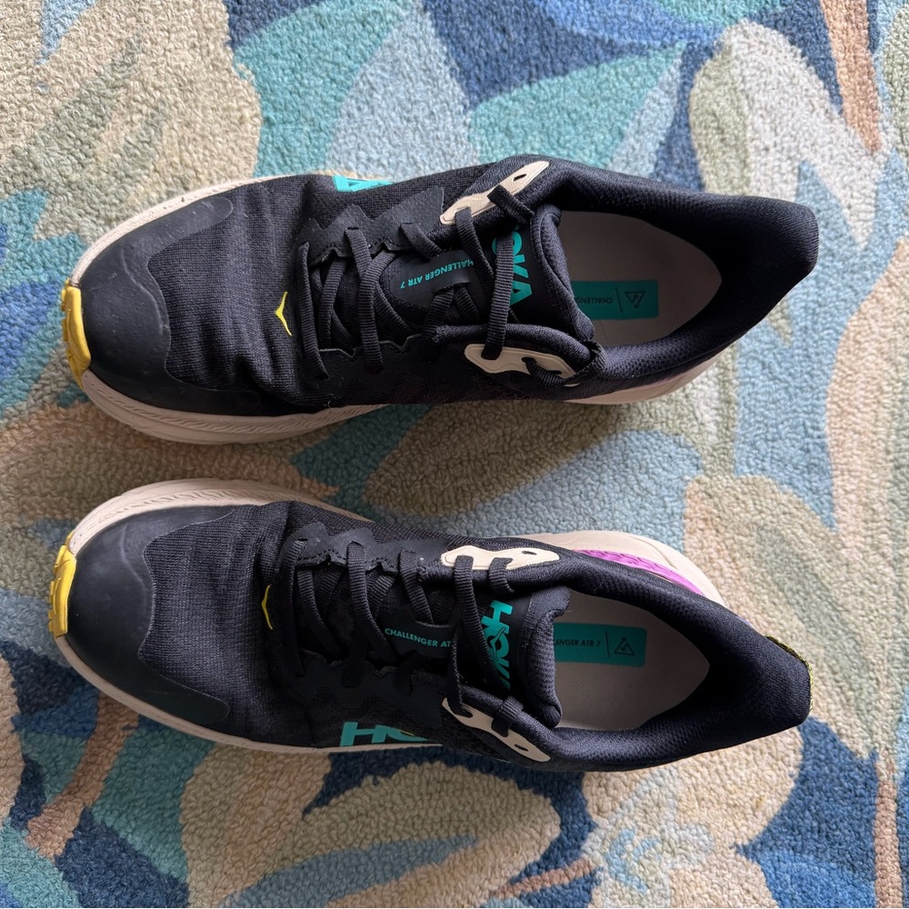 Hoka Women's Black and Teal Athletic Shoes - Picture 3 of 8